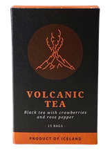 Load image into Gallery viewer, Volcanic Tea / Eldfjallate 15 bags Inniheldur: Svart te, krækiber, rósapipar, birkilauf og appelsínubörkur