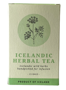 Icelandic Herbal Tea 15 bags / Íslenskt jurtate 15 pokar Innihald: birki, ætihvönn og fjallagrös