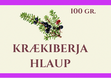 Load image into Gallery viewer, Crow berry jelly / Krækiberjahlaup innihald: krækiber, sykur og melatin