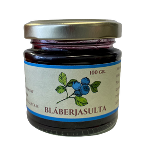 Blueberry jam/Bláberjasulta innihald: bláber, sykur og melatin